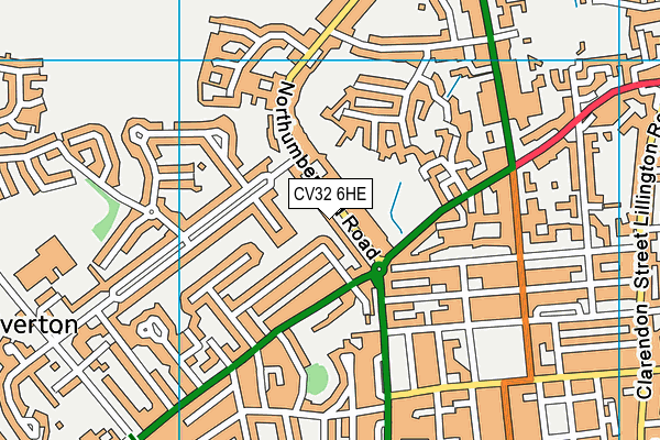 CV32 6HE map - OS VectorMap District (Ordnance Survey)
