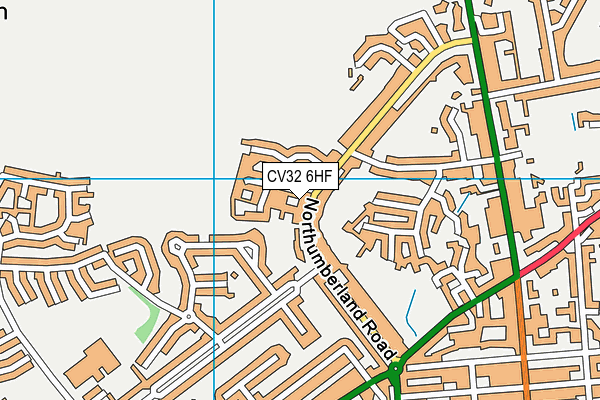 CV32 6HF map - OS VectorMap District (Ordnance Survey)