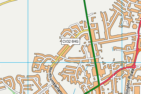 CV32 6HG map - OS VectorMap District (Ordnance Survey)