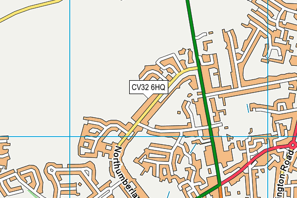 CV32 6HQ map - OS VectorMap District (Ordnance Survey)