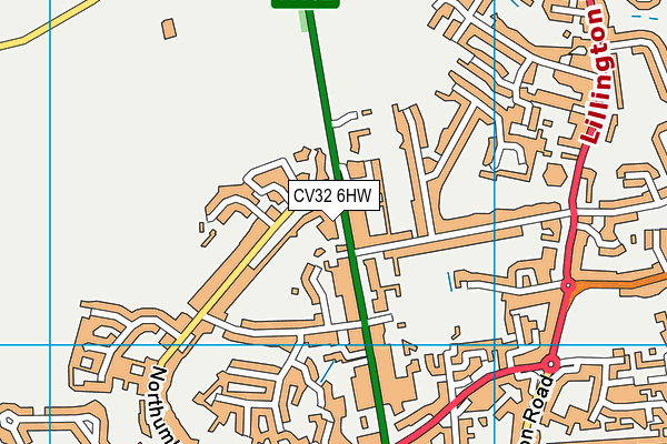 CV32 6HW map - OS VectorMap District (Ordnance Survey)
