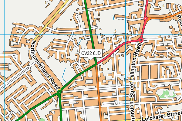 CV32 6JD map - OS VectorMap District (Ordnance Survey)
