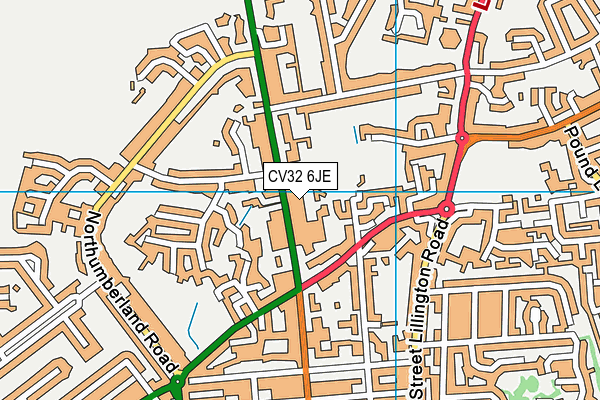 CV32 6JE map - OS VectorMap District (Ordnance Survey)