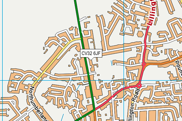CV32 6JF map - OS VectorMap District (Ordnance Survey)