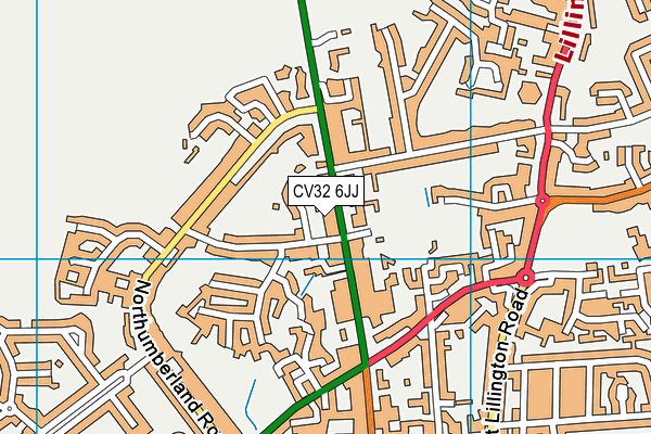 CV32 6JJ map - OS VectorMap District (Ordnance Survey)