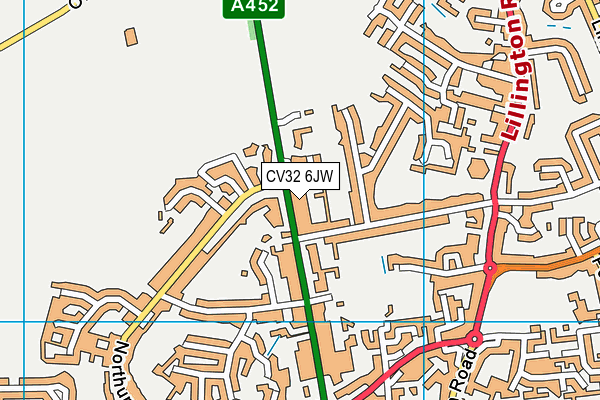 CV32 6JW map - OS VectorMap District (Ordnance Survey)