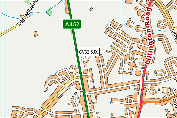 CV32 6JX map - OS VectorMap District (Ordnance Survey)