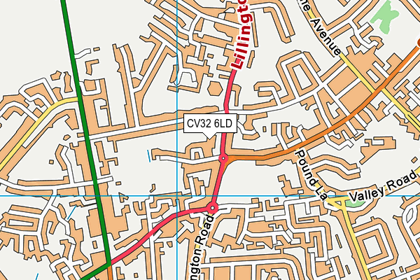 CV32 6LD map - OS VectorMap District (Ordnance Survey)