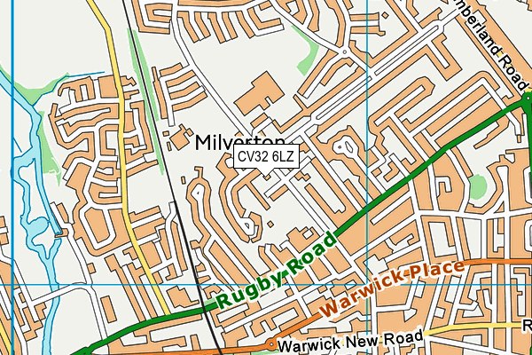 CV32 6LZ map - OS VectorMap District (Ordnance Survey)