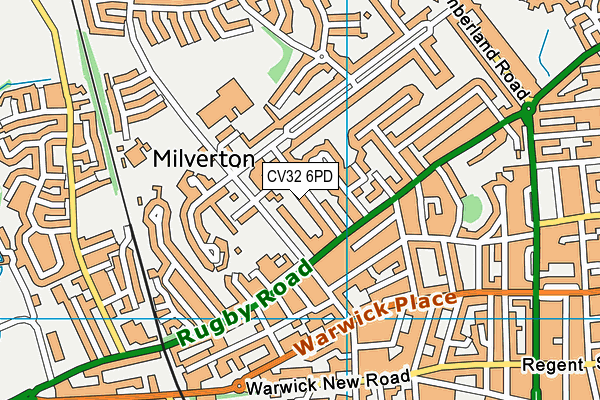 CV32 6PD map - OS VectorMap District (Ordnance Survey)