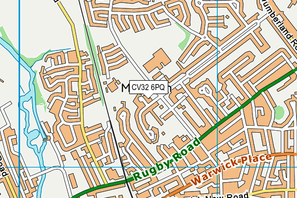 CV32 6PQ map - OS VectorMap District (Ordnance Survey)