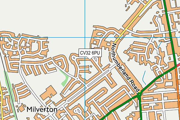 CV32 6PU map - OS VectorMap District (Ordnance Survey)