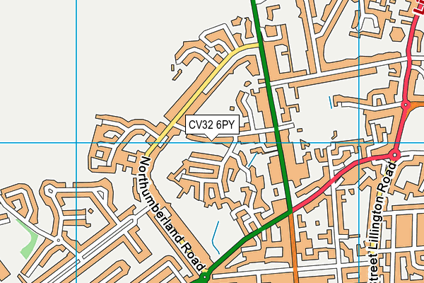 CV32 6PY map - OS VectorMap District (Ordnance Survey)