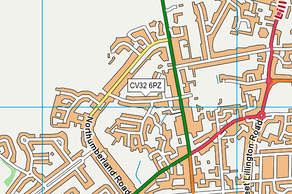 CV32 6PZ map - OS VectorMap District (Ordnance Survey)