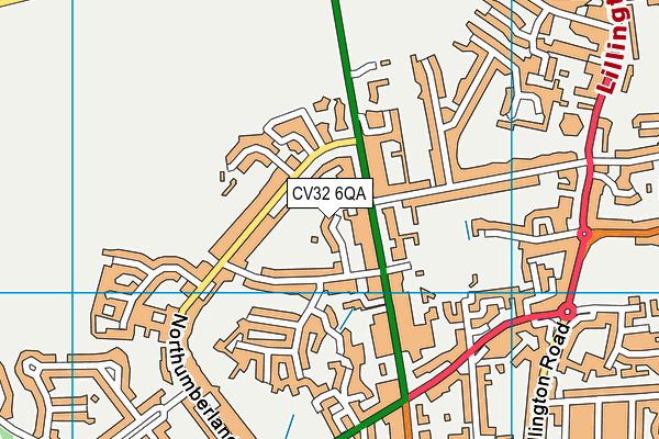 CV32 6QA map - OS VectorMap District (Ordnance Survey)