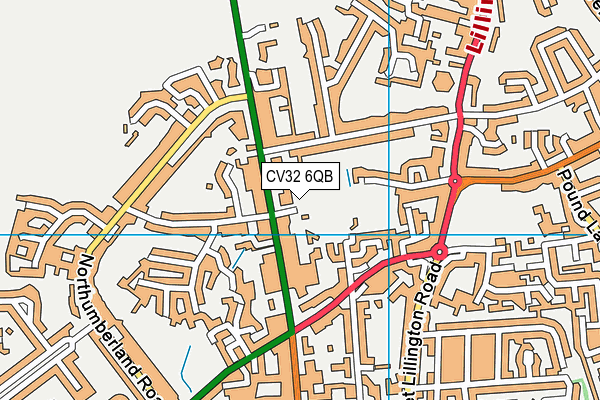 CV32 6QB map - OS VectorMap District (Ordnance Survey)