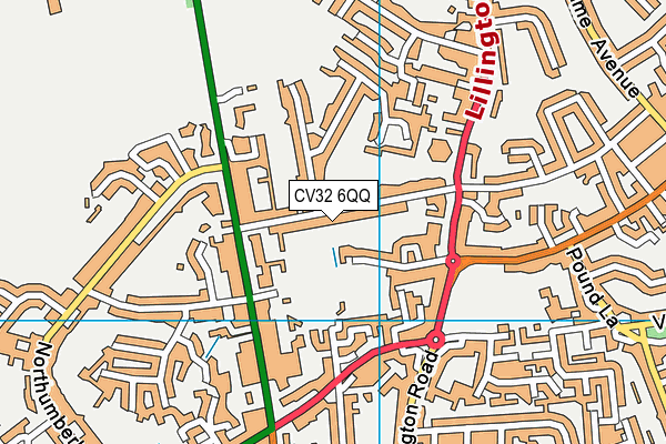 CV32 6QQ map - OS VectorMap District (Ordnance Survey)