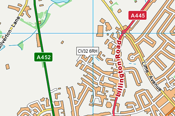 CV32 6RH map - OS VectorMap District (Ordnance Survey)
