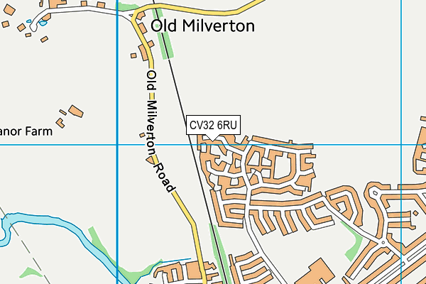 CV32 6RU map - OS VectorMap District (Ordnance Survey)