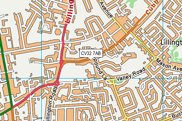 CV32 7AB map - OS VectorMap District (Ordnance Survey)