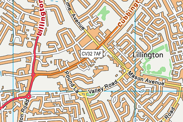 CV32 7AF map - OS VectorMap District (Ordnance Survey)