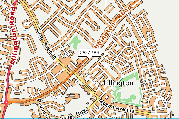 CV32 7AH map - OS VectorMap District (Ordnance Survey)