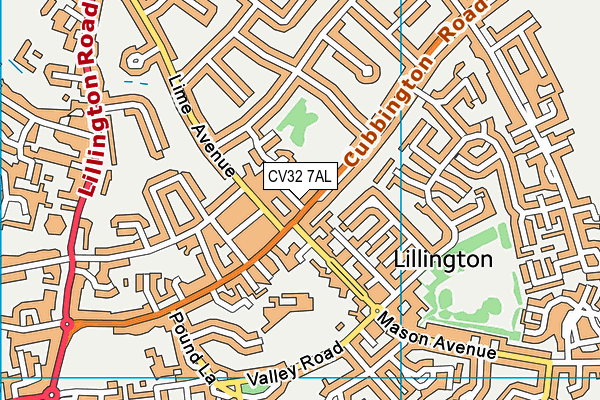 CV32 7AL map - OS VectorMap District (Ordnance Survey)