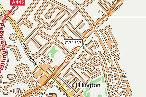 CV32 7AP map - OS VectorMap District (Ordnance Survey)