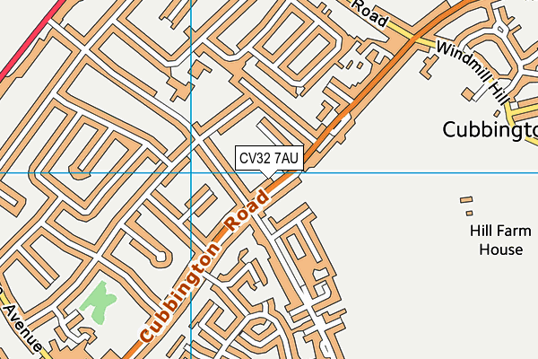 CV32 7AU map - OS VectorMap District (Ordnance Survey)