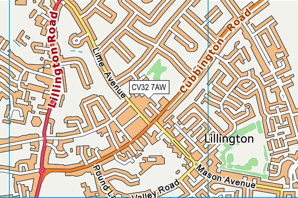 CV32 7AW map - OS VectorMap District (Ordnance Survey)