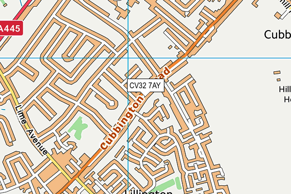CV32 7AY map - OS VectorMap District (Ordnance Survey)