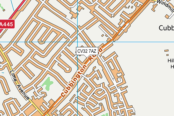CV32 7AZ map - OS VectorMap District (Ordnance Survey)
