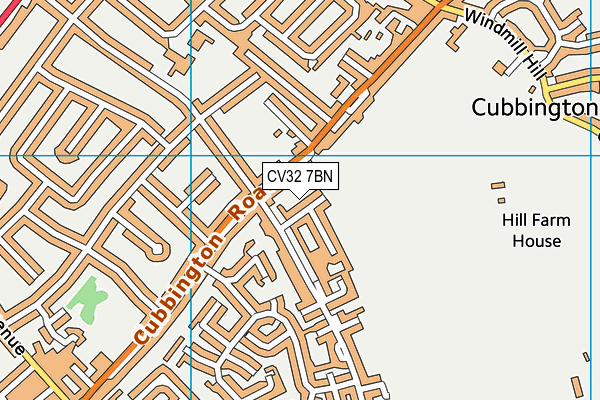 CV32 7BN map - OS VectorMap District (Ordnance Survey)