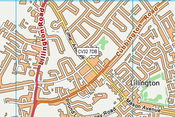 CV32 7DB map - OS VectorMap District (Ordnance Survey)