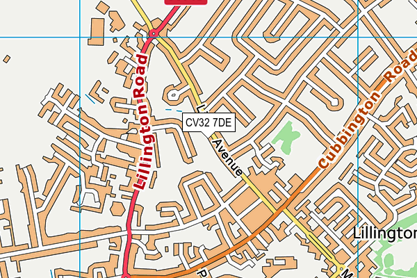 CV32 7DE map - OS VectorMap District (Ordnance Survey)