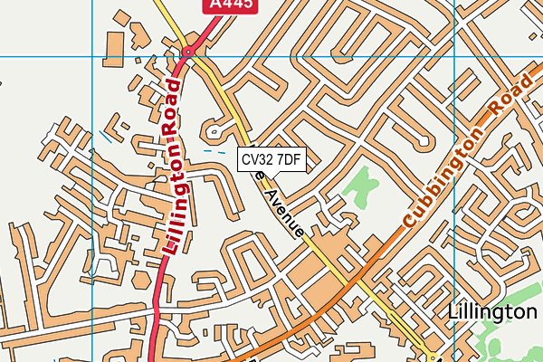 CV32 7DF map - OS VectorMap District (Ordnance Survey)