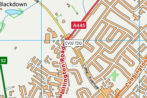 CV32 7DG map - OS VectorMap District (Ordnance Survey)