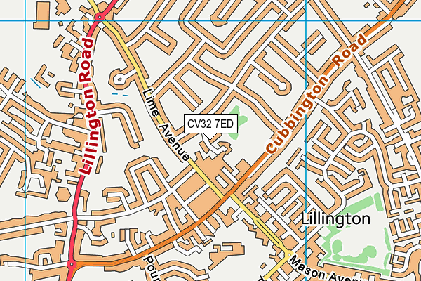 CV32 7ED map - OS VectorMap District (Ordnance Survey)