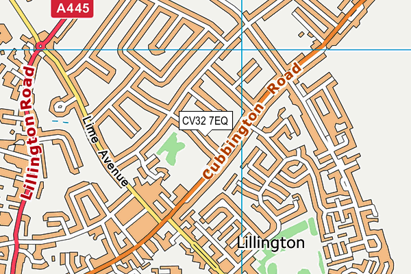 CV32 7EQ map - OS VectorMap District (Ordnance Survey)