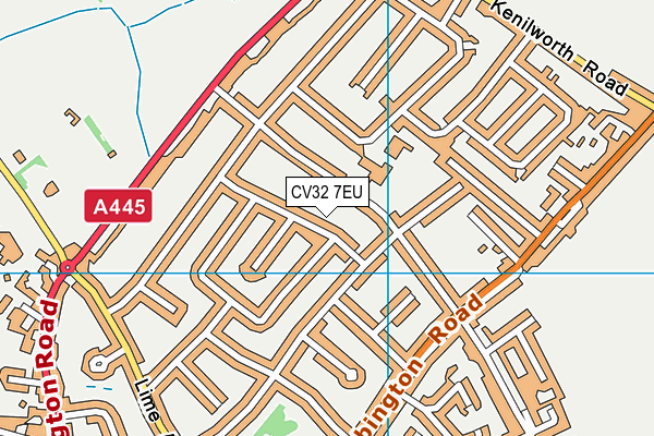 CV32 7EU map - OS VectorMap District (Ordnance Survey)