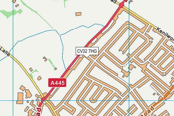 CV32 7HG map - OS VectorMap District (Ordnance Survey)
