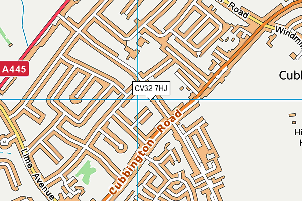 CV32 7HJ map - OS VectorMap District (Ordnance Survey)