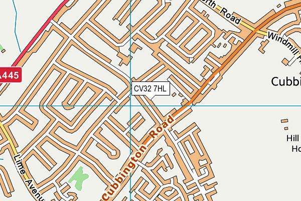 CV32 7HL map - OS VectorMap District (Ordnance Survey)