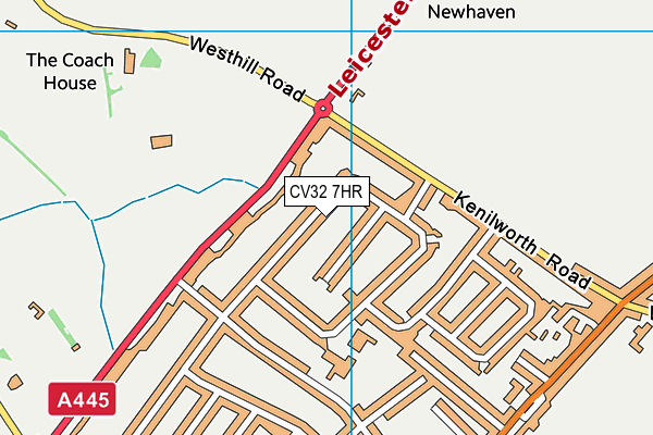 CV32 7HR map - OS VectorMap District (Ordnance Survey)