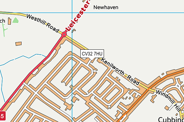 CV32 7HU map - OS VectorMap District (Ordnance Survey)
