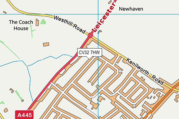 CV32 7HW map - OS VectorMap District (Ordnance Survey)