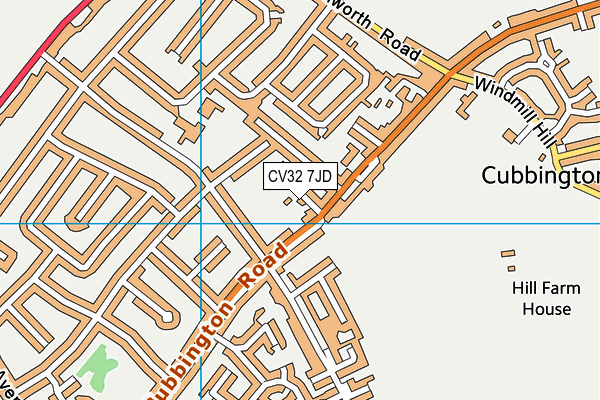 CV32 7JD map - OS VectorMap District (Ordnance Survey)