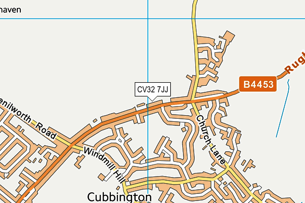 CV32 7JJ map - OS VectorMap District (Ordnance Survey)