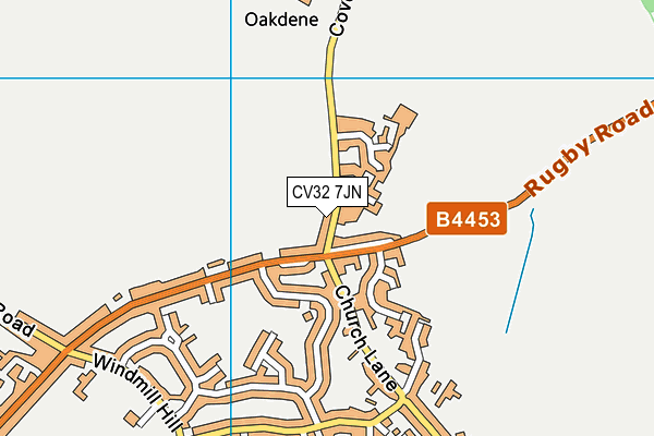 CV32 7JN map - OS VectorMap District (Ordnance Survey)
