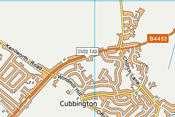 CV32 7JQ map - OS VectorMap District (Ordnance Survey)